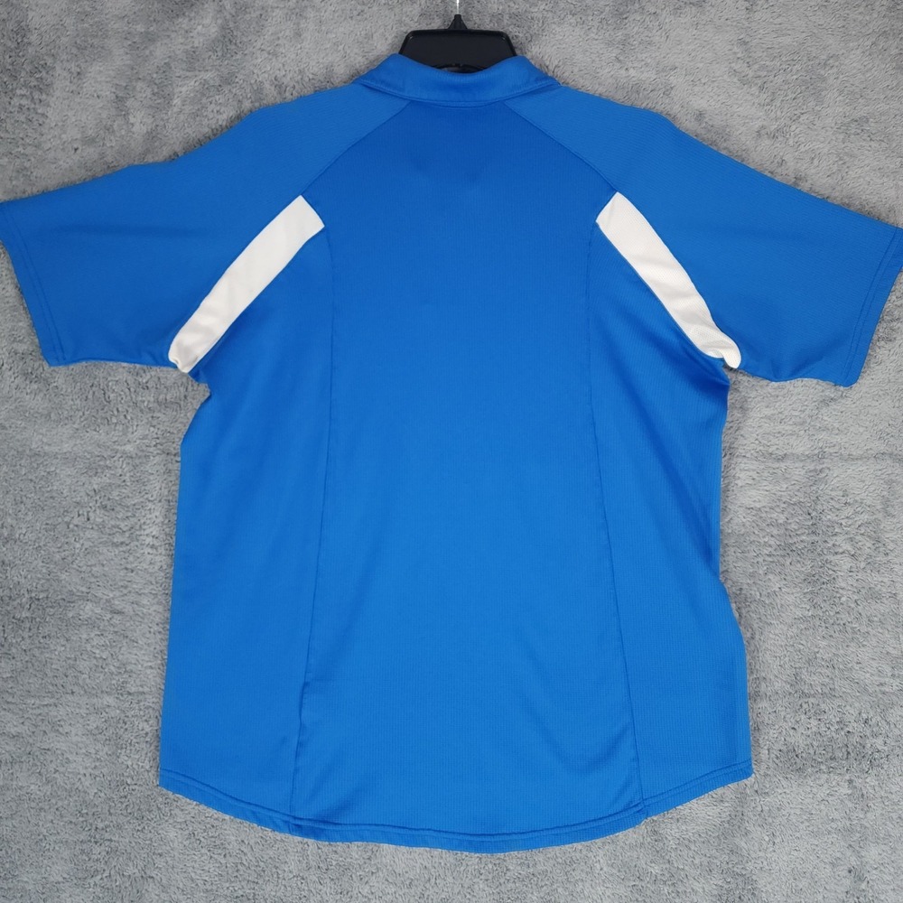 Nike Polo Shirt Mens XL Blue White Colorblock Sphere Dry Waffle Knit Golf - Picture 2 of 8